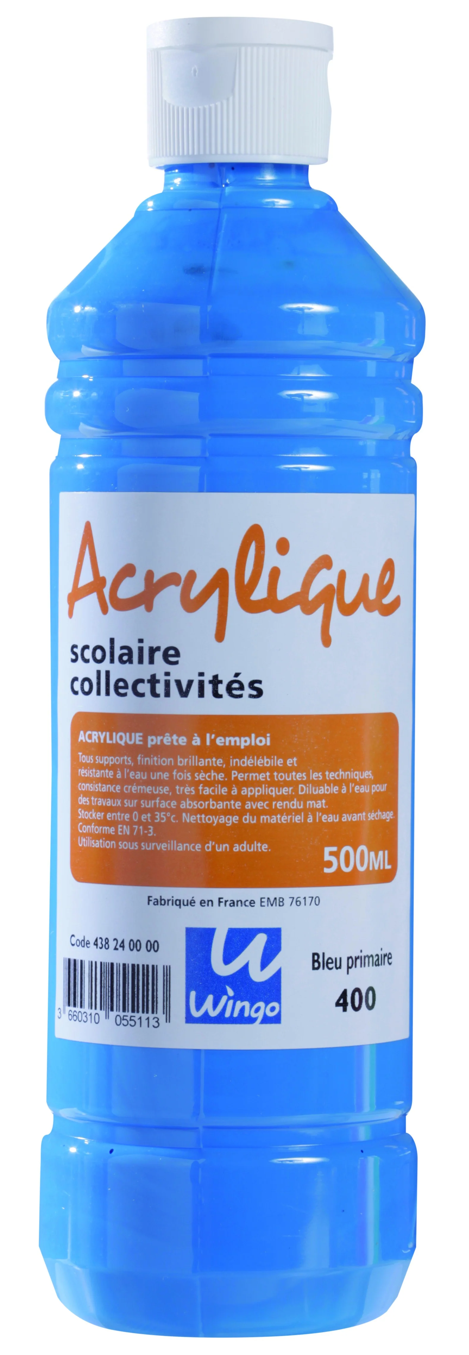 Peinture acrylique scolaire - 500ml - Image 3