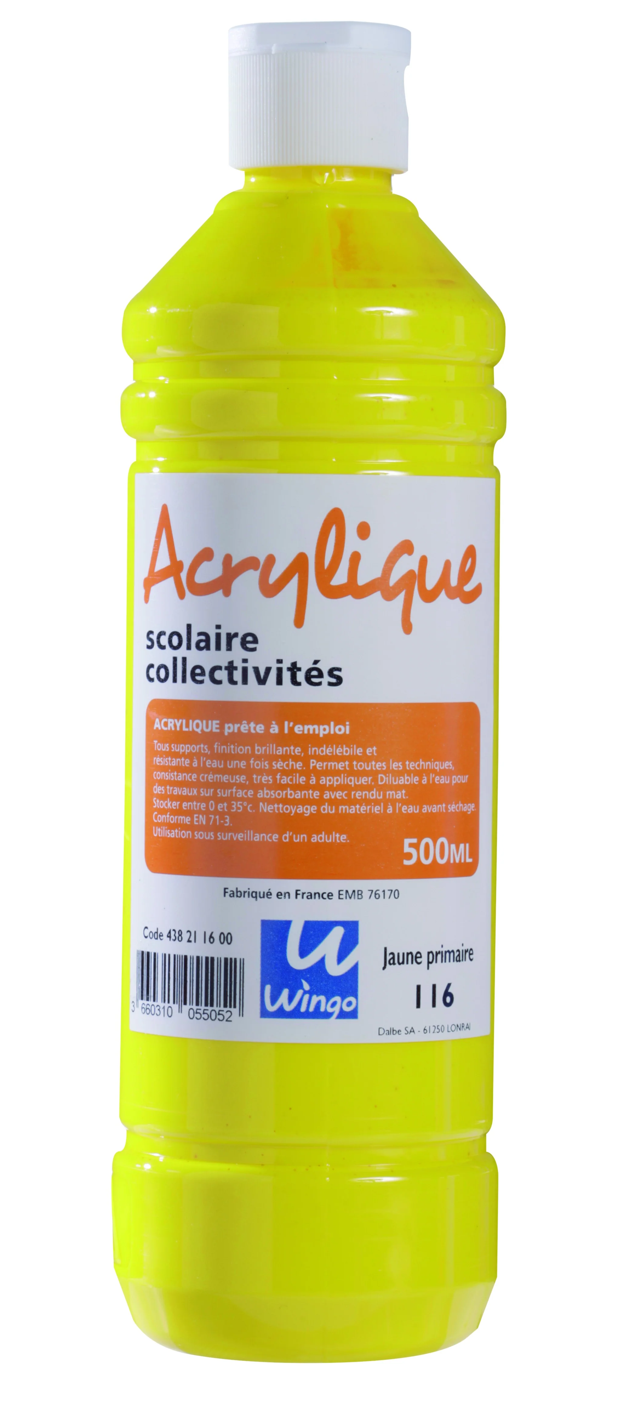 Peinture acrylique scolaire - 500ml - Image 4