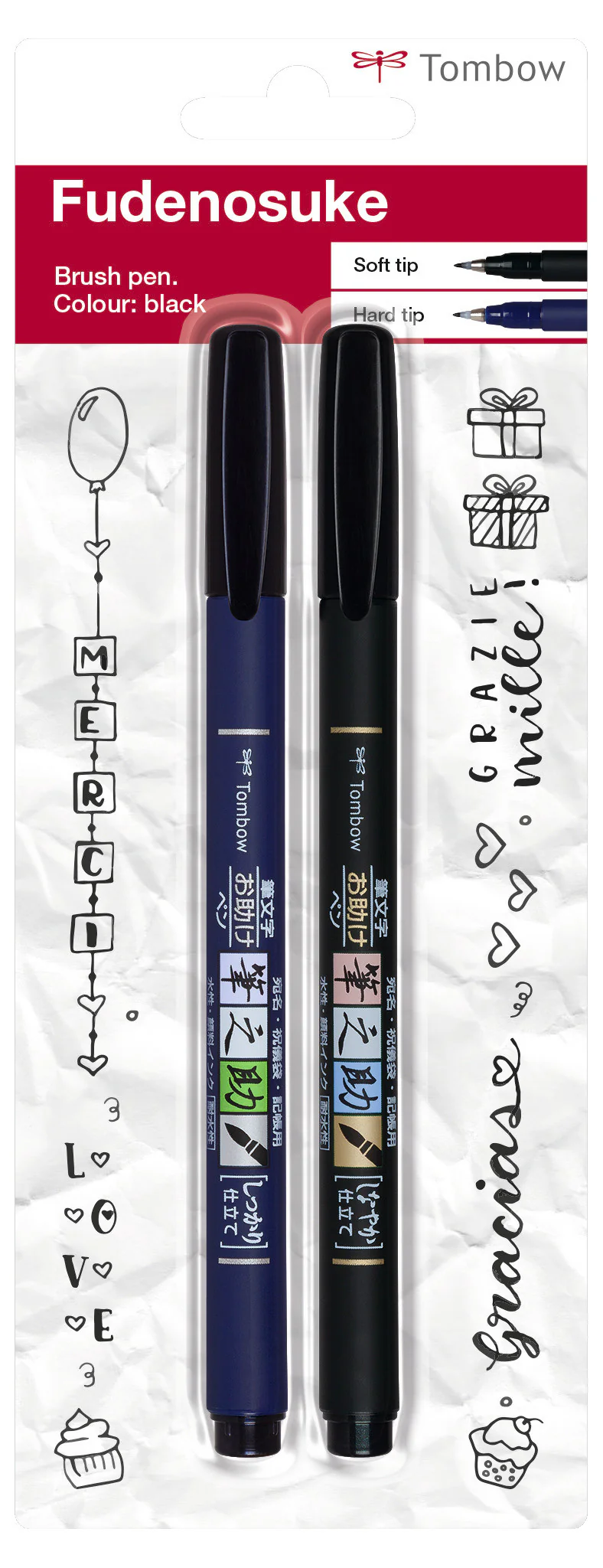 Feutres pinceau Fudenosuke x2