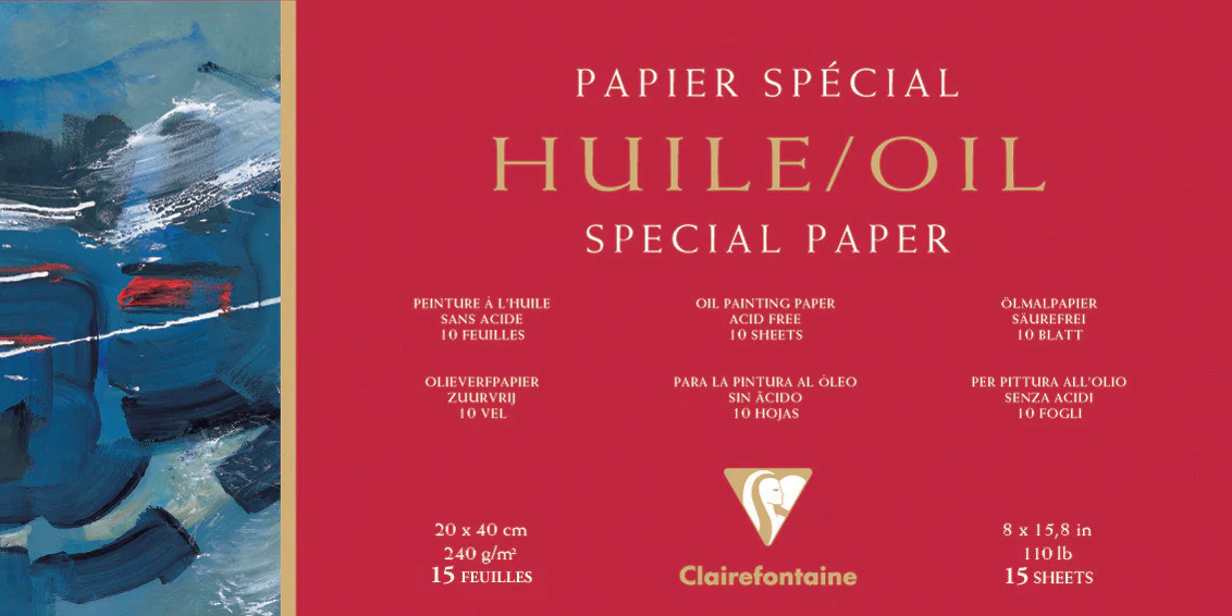 Bloc huile - 15 feuilles - 240g/m² - Collé 4 côtés - 3 formats - Image 2