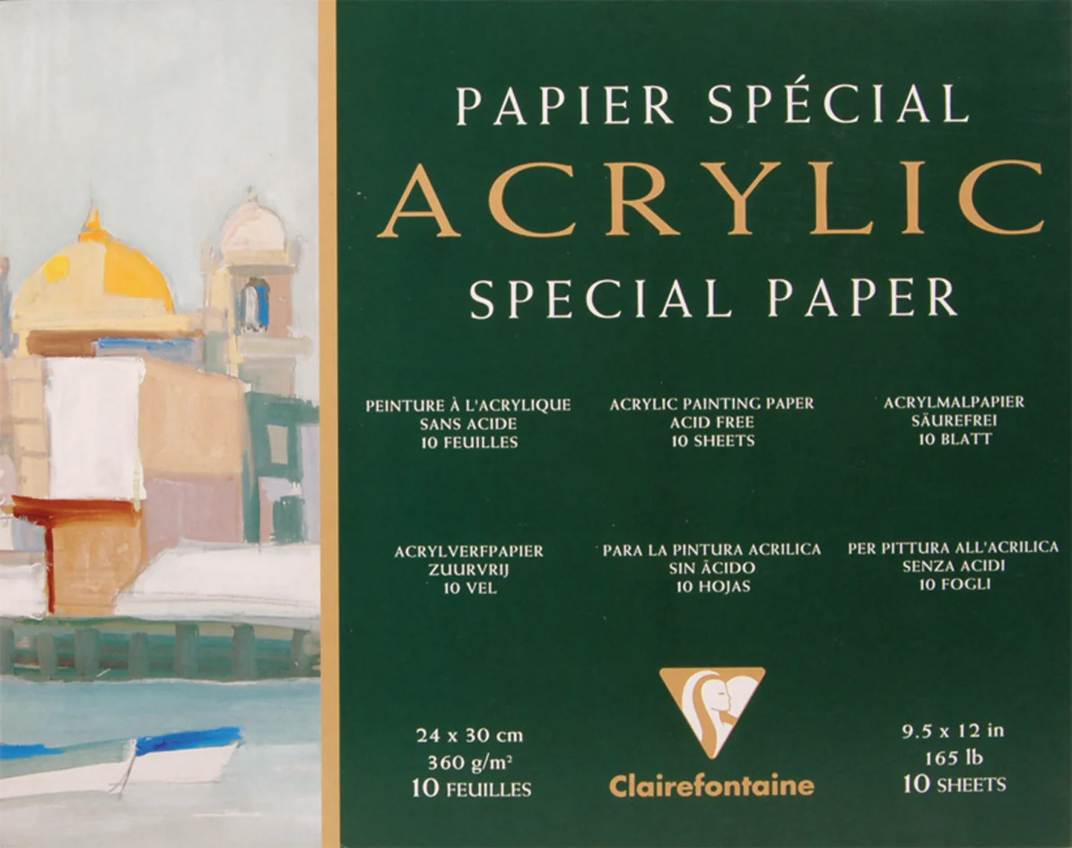 Bloc acrylique - 10 feuilles - 360g/m² - Collé 4 côtés - 3 formats - Image 2
