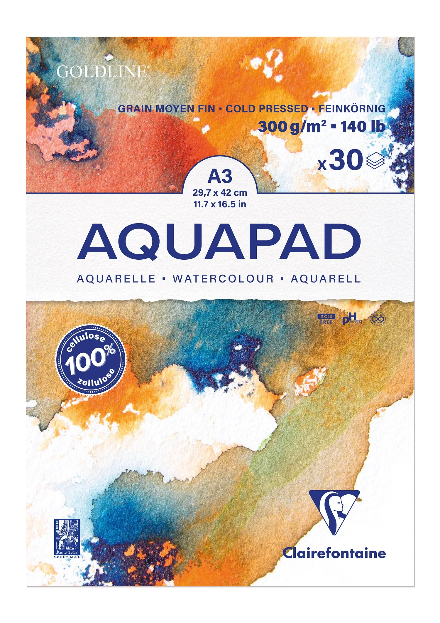 Bloc Aquapad Goldline 300 g/m² formats A6/A5/A4/A3 - Image 6