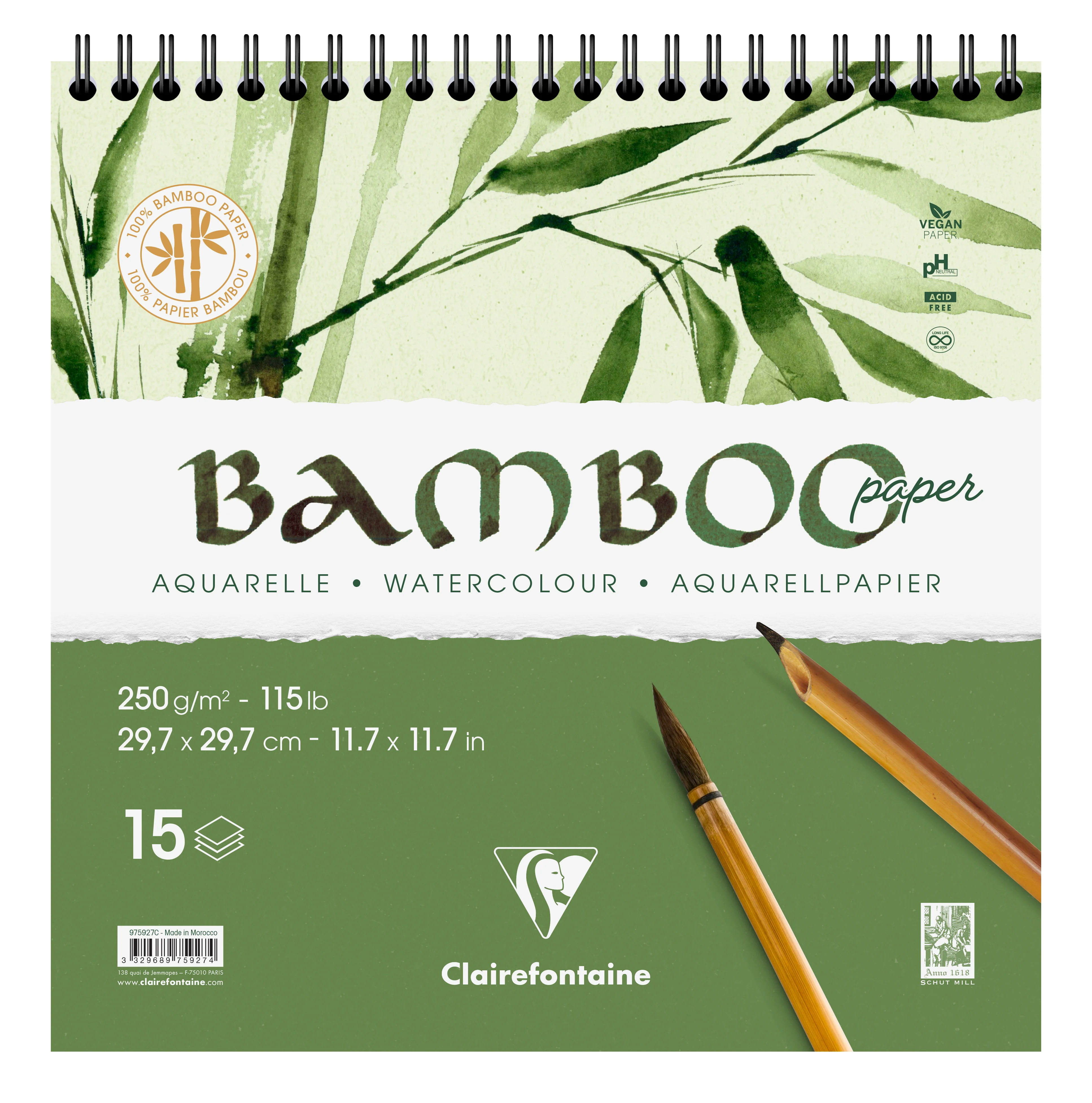 Carnet aquarelle Bamboo 250g/m² spiralé - Image 4