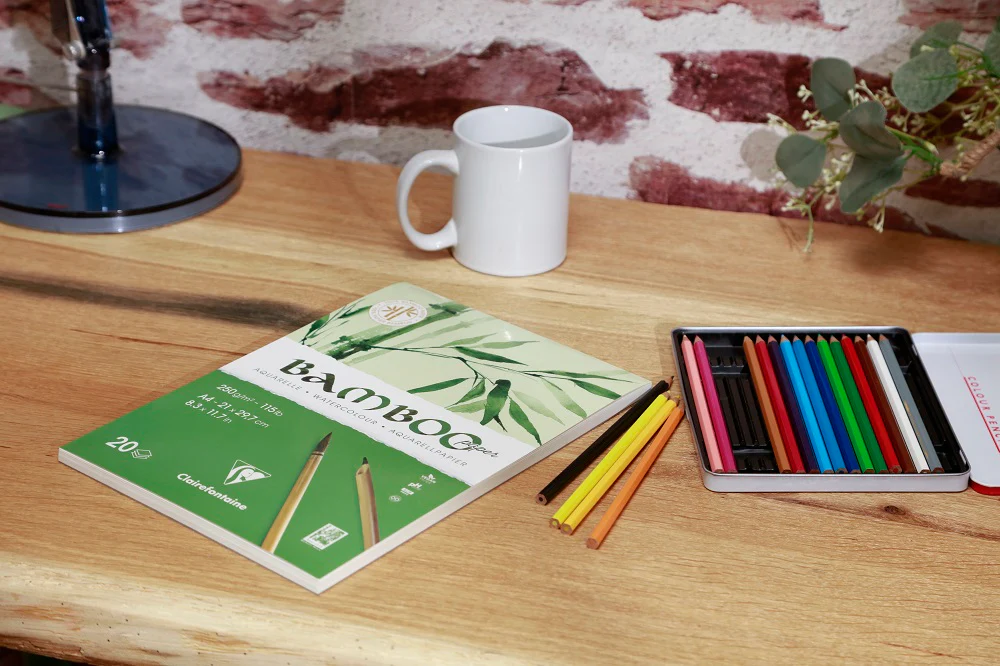 Bloc aquarelle Bamboo 250g/m² collé 4 côtés - Image 3