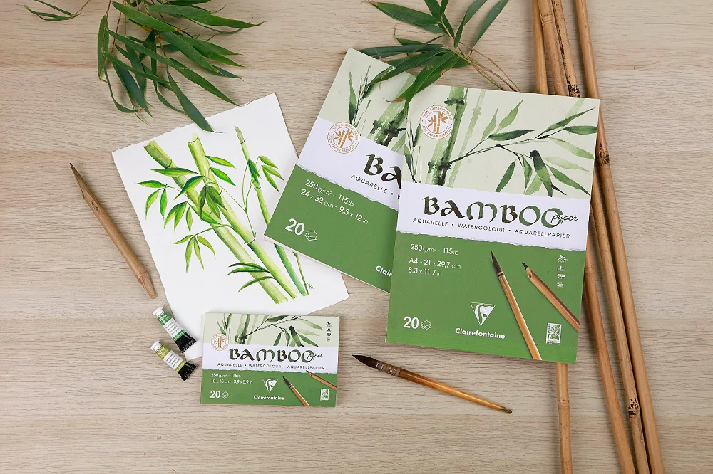 Bloc aquarelle Bamboo 250g/m² collé 4 côtés - Image 4