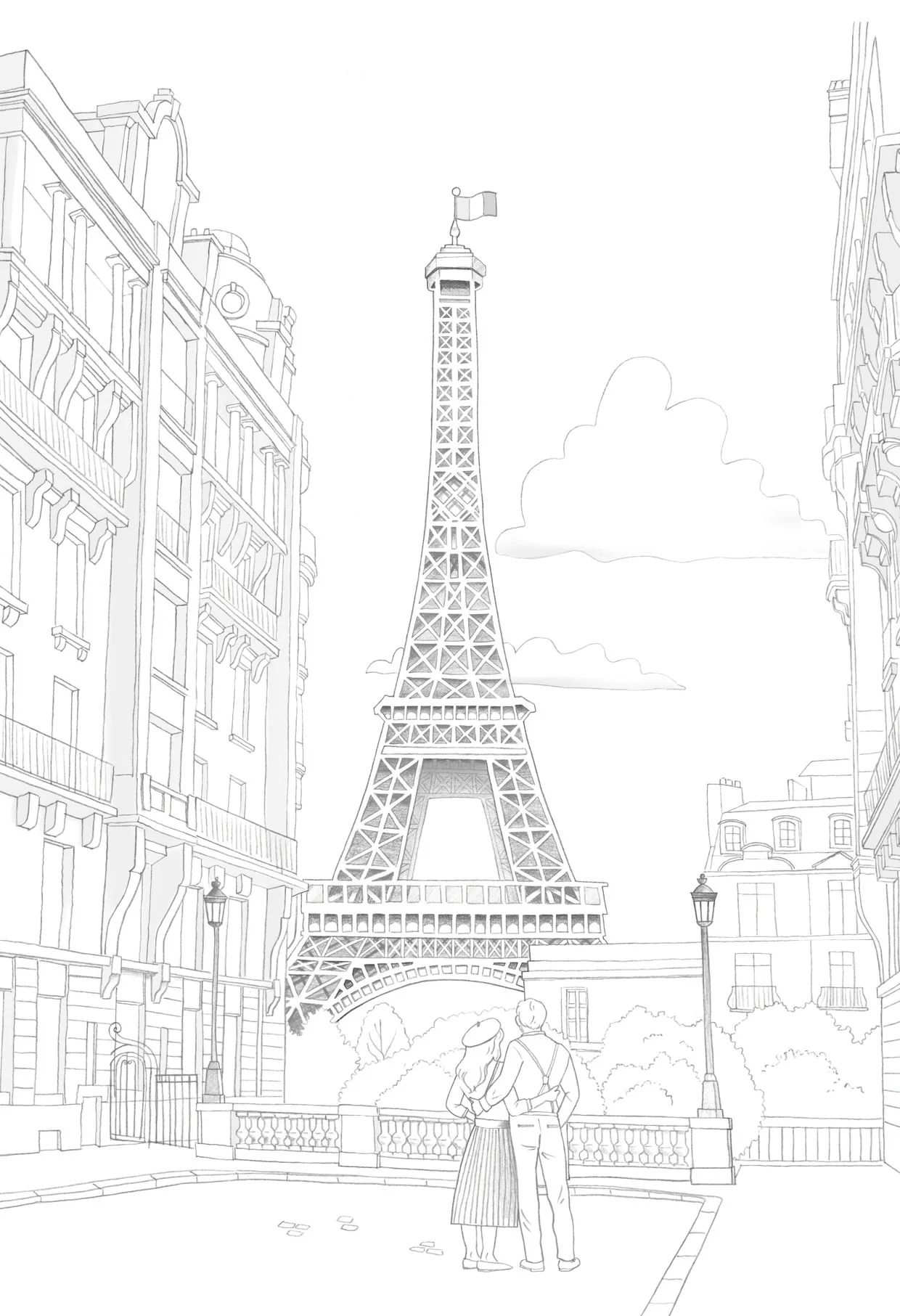 Bloc de coloriage multi-techniques de 20 feuilles A4 250g, Les villes - Image 6