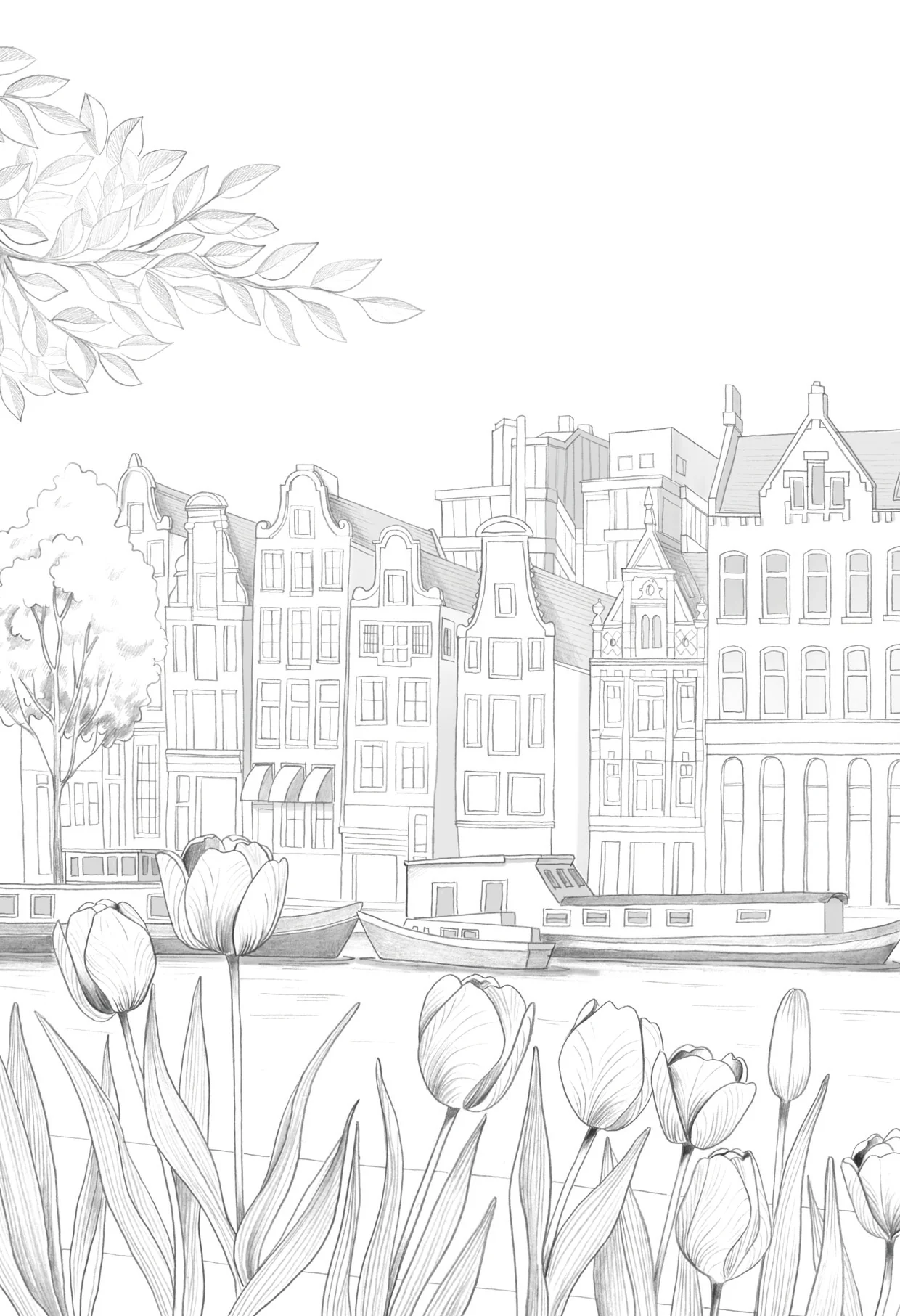 Bloc de coloriage multi-techniques de 20 feuilles A4 250g, Les villes - Image 8