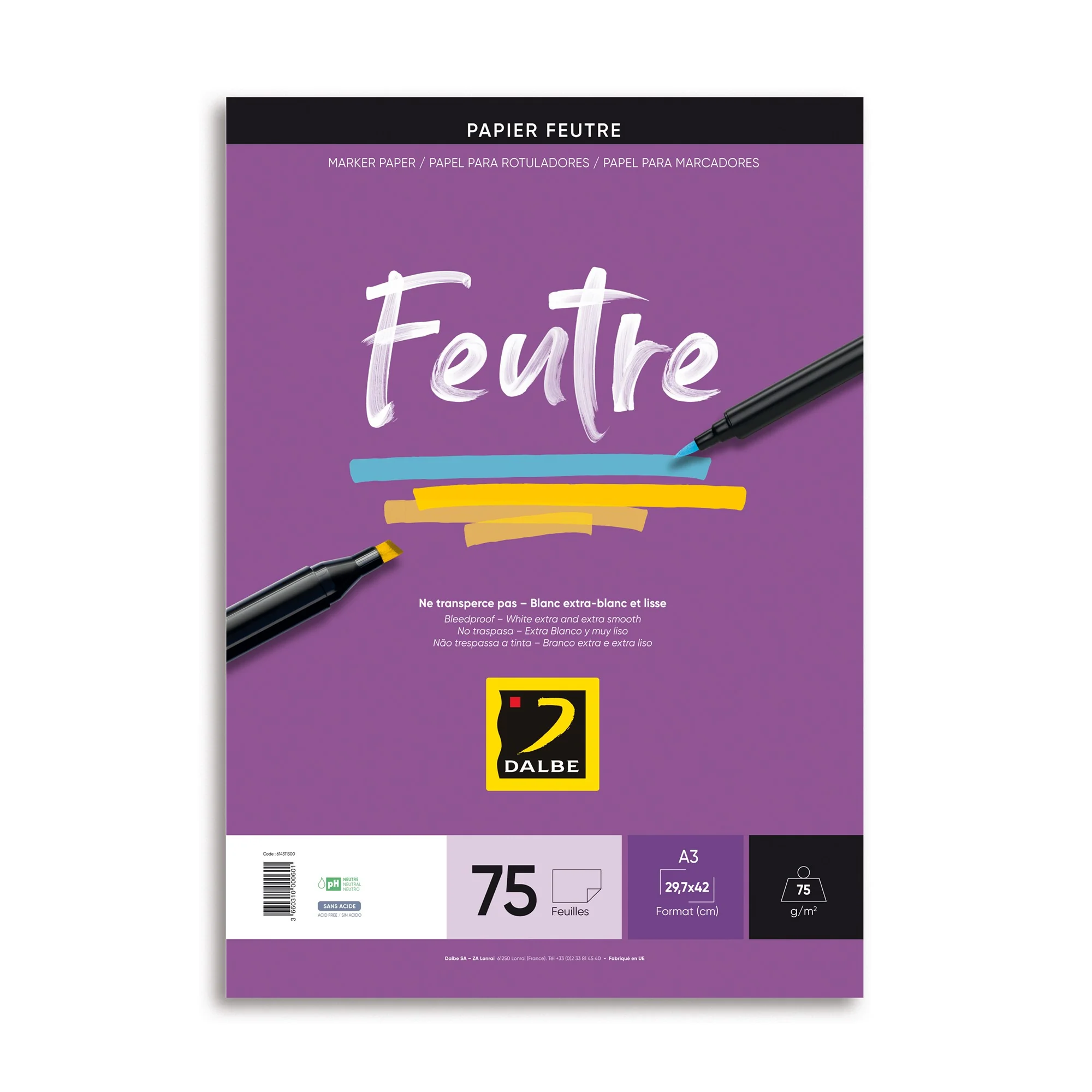Bloc feutre A3