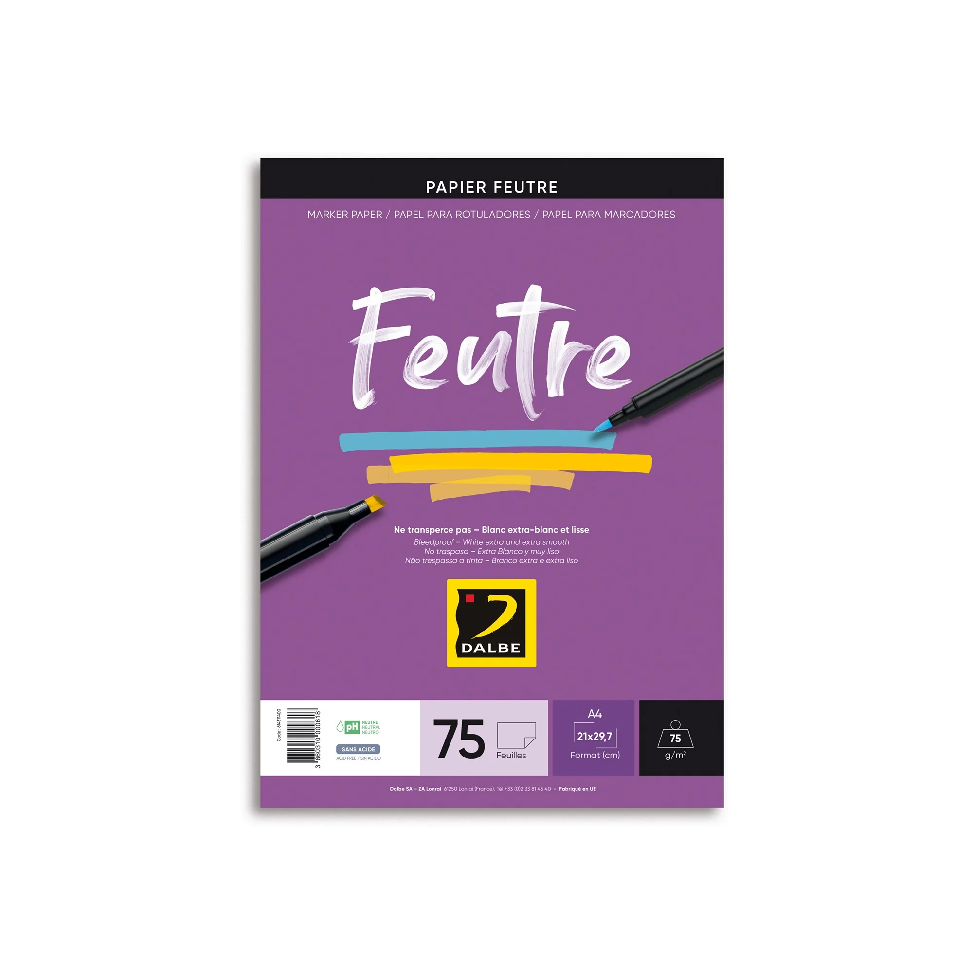Bloc feutre A4