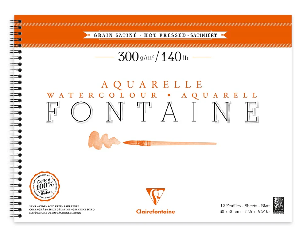 Bloc aquarelle Fontaine Grain Satiné 300g/m² - Image 5