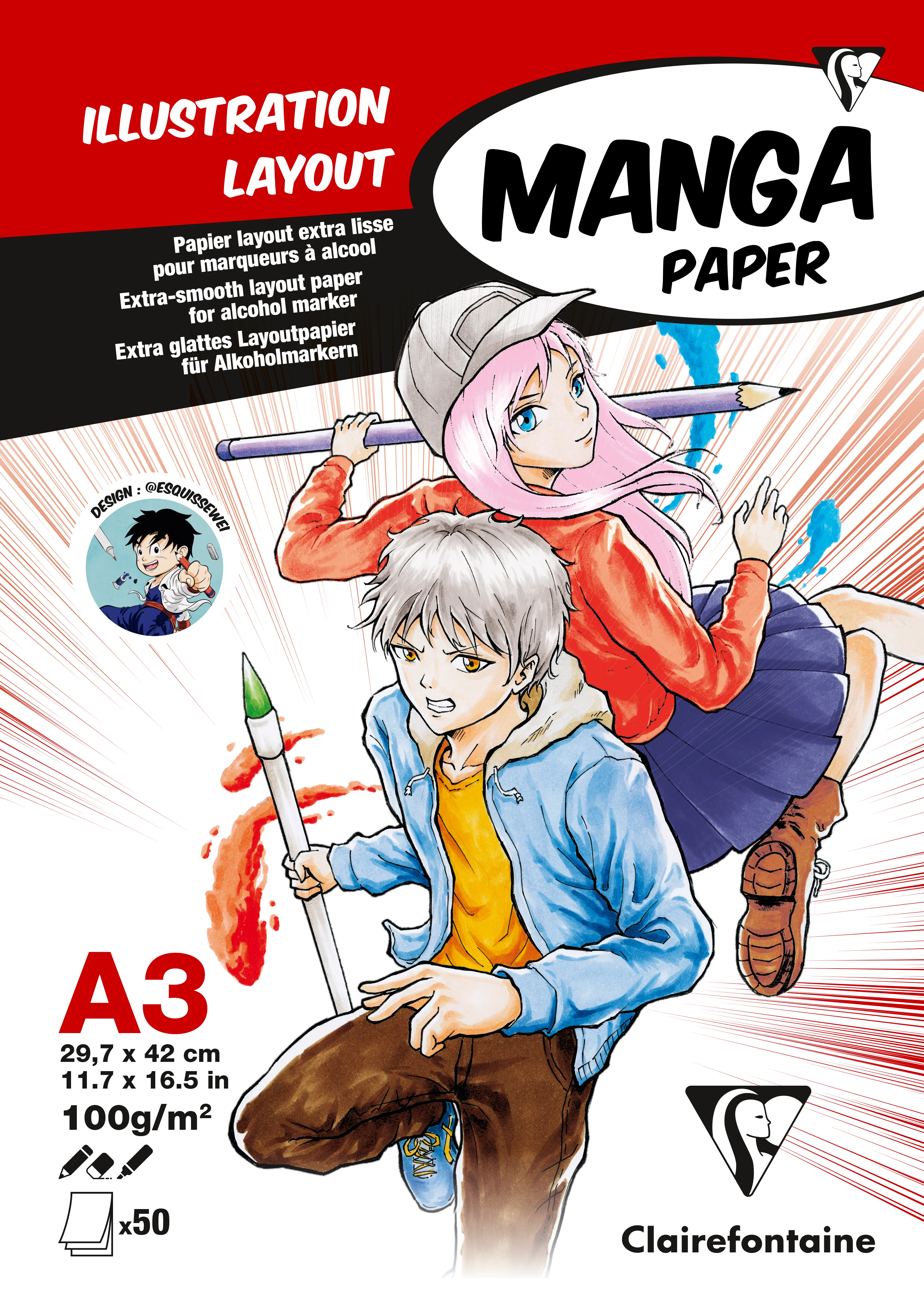 Bloc papier illustration Manga paper 3 formats - Image 3