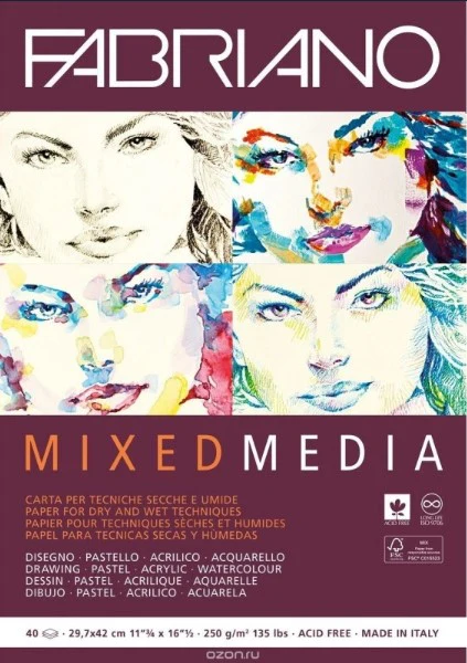 Bloc Mixed media A5/A4 ou A3 - 250g/m² - 40 feuilles - Image 3