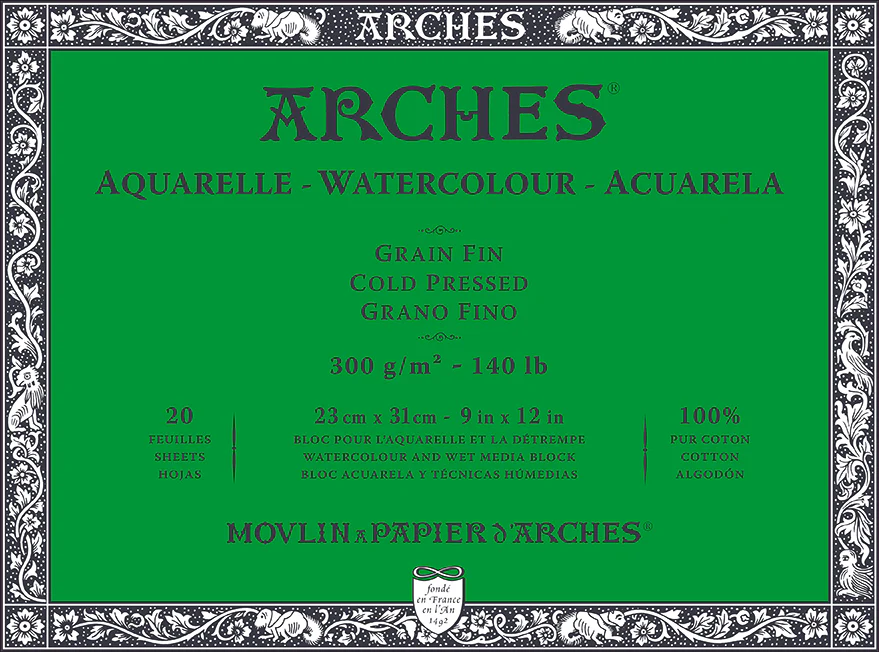 Bloc Papier aquarelle collés 4 côtés 300g/m² - Image 4