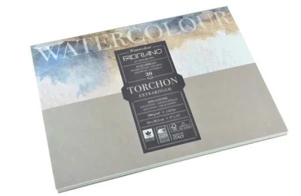 Bloc papier Aquarelle Watercolour - 300gr/m² - 20 feuilles - grain torchon - collé 4 côtés - Image 2