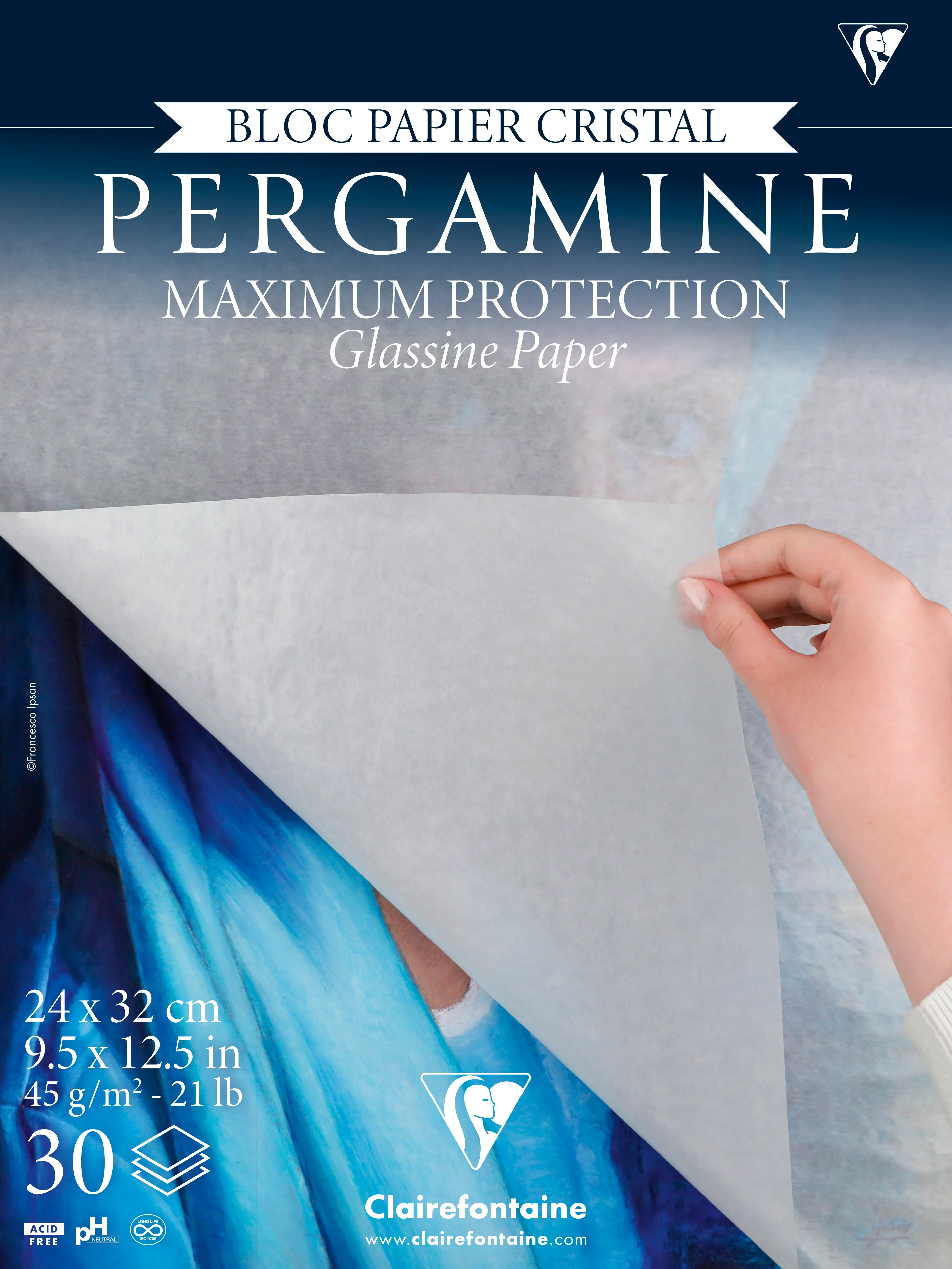 Bloc Papier Cristal - 30 feuilles - 45g/m² - Format 24x32 cm