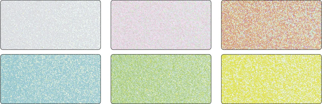 Bloc papier pastel pailleté 17x24,5 cm - 6 feuilles assorties - Image 2