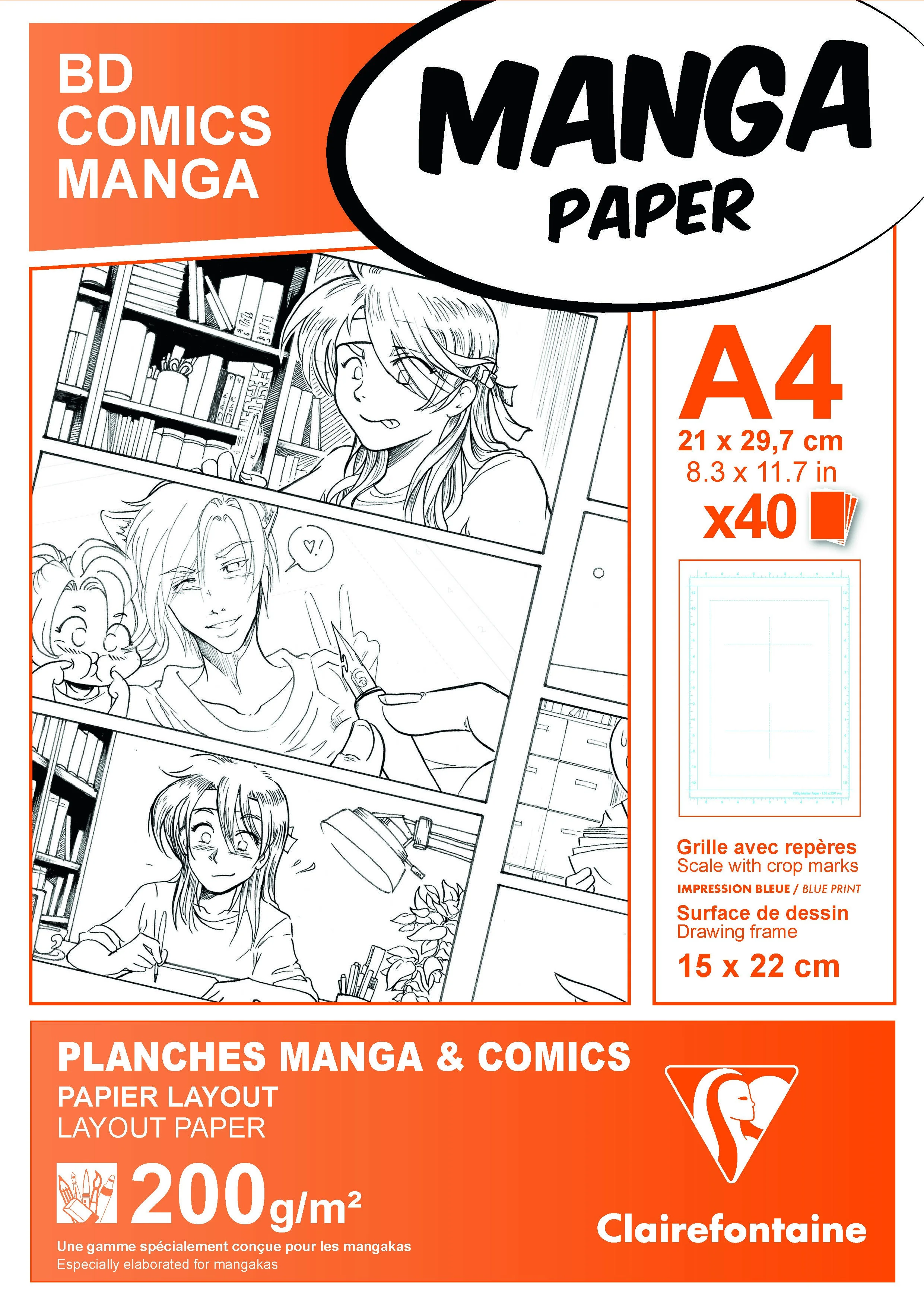 Bloc Planches papier Manga paper 40 feuilles - Image 6