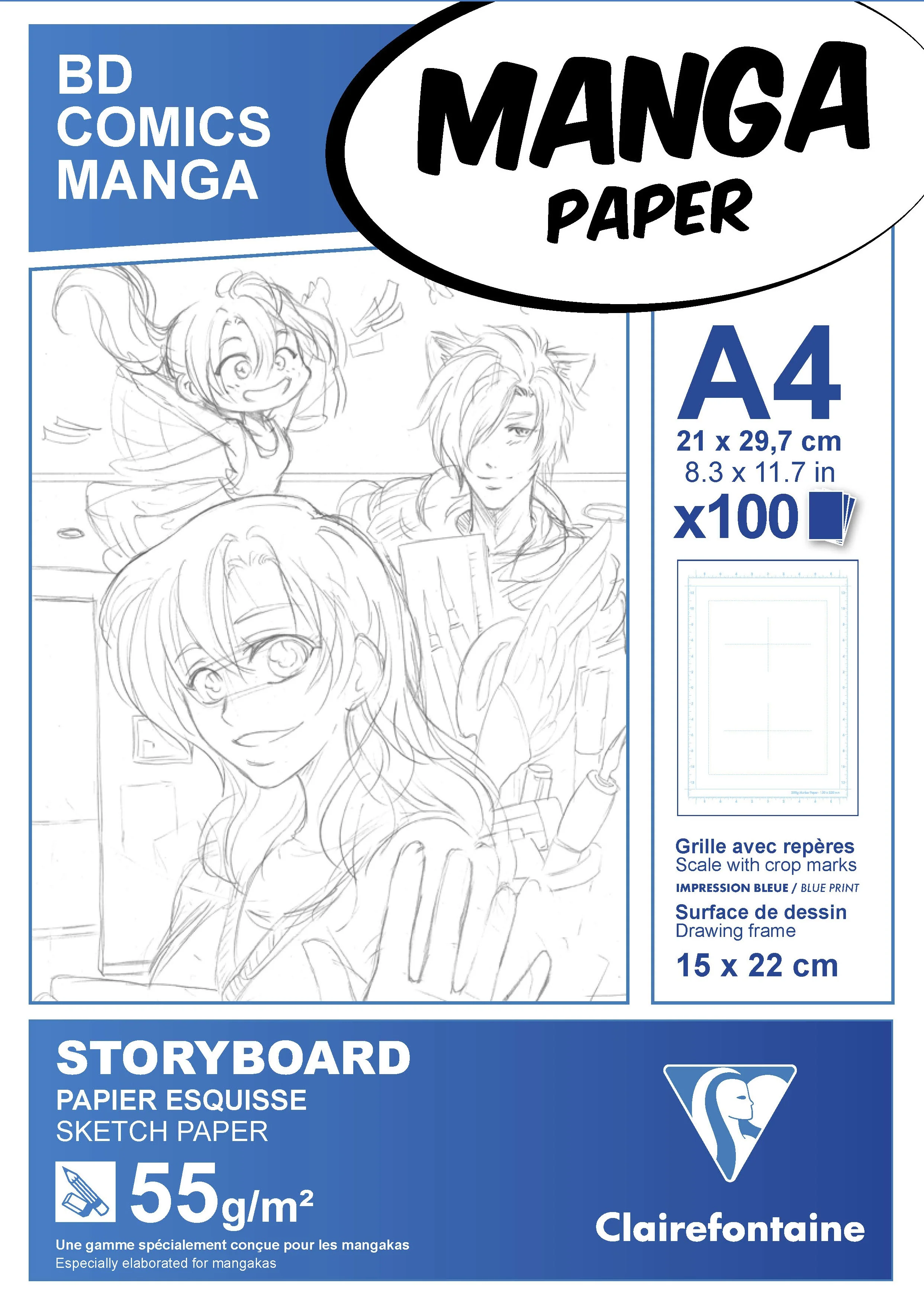 Bloc storyboard Manga paper 100 feuilles - Image 4