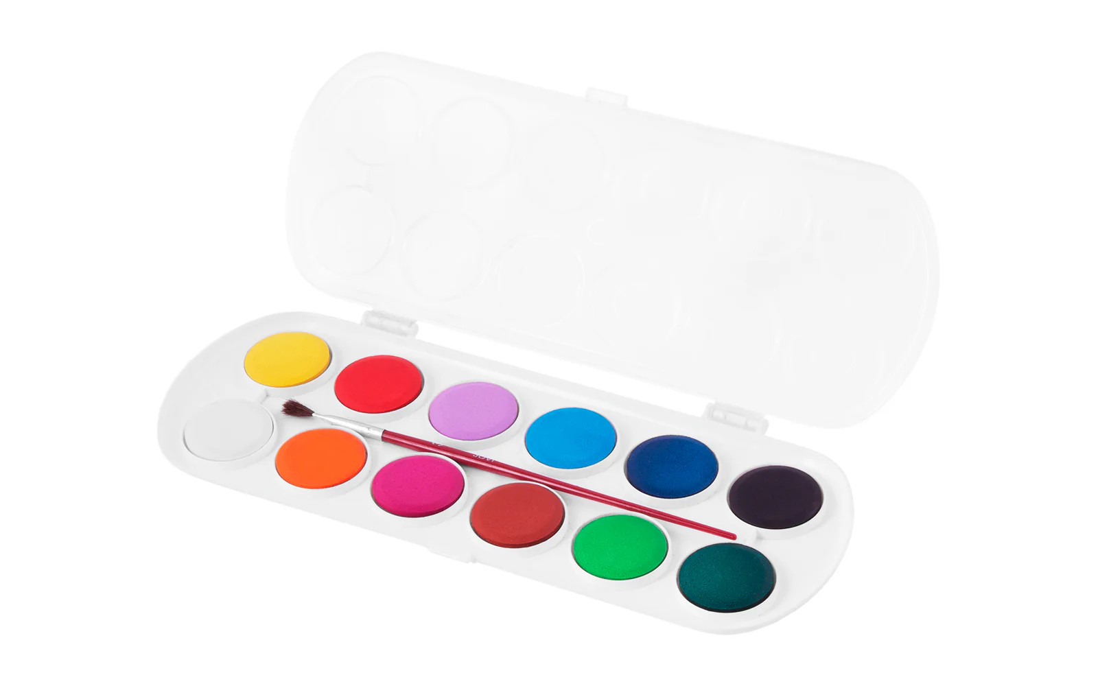 Boîte Aquarelle 12 pastilles 30 mm couleurs assorties + pinceau - Image 2