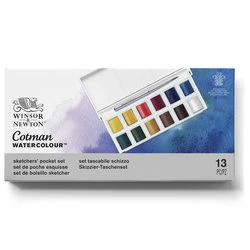 Boîte de peinture aquarelle fine 12 1/2 godet Cotman - Image 2