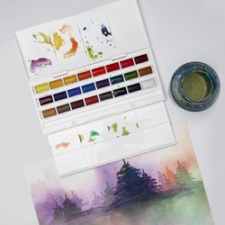 Boîte aquarelle fine 24 godets Studio Cotman - Image 4