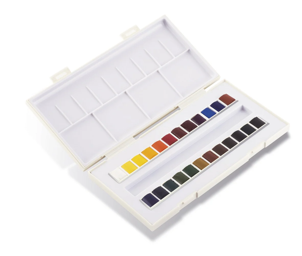 Boîte de peinture aquarelle fine "La petite Aquarelle" 24 1/2 godets - Image 3