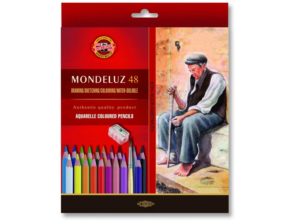 Boîte carton de 48 crayons aquarellables Mondeluz