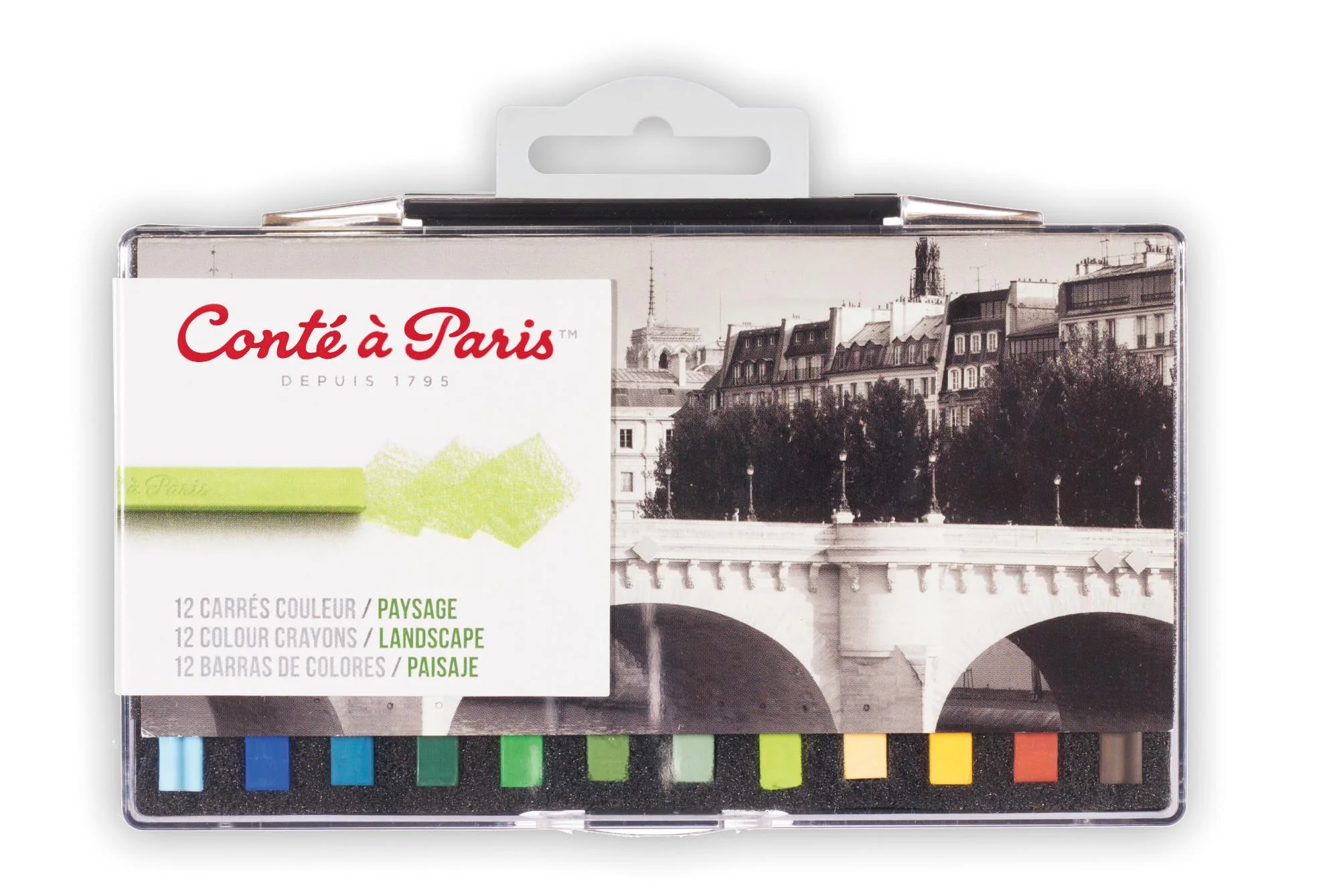 Boîte de 12 carrés couleurs Paysage