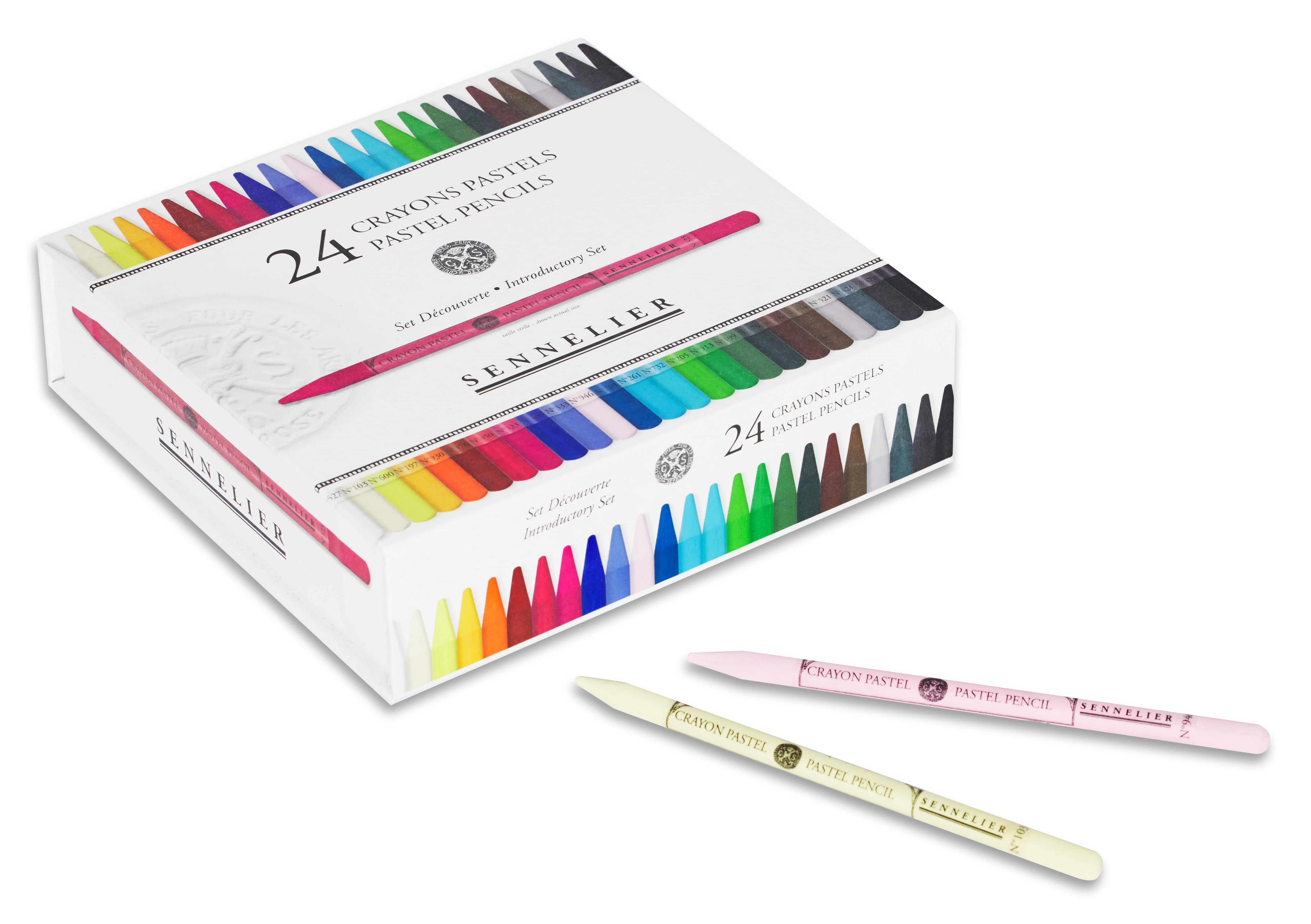 Boîte de 24 crayons pastel assortis