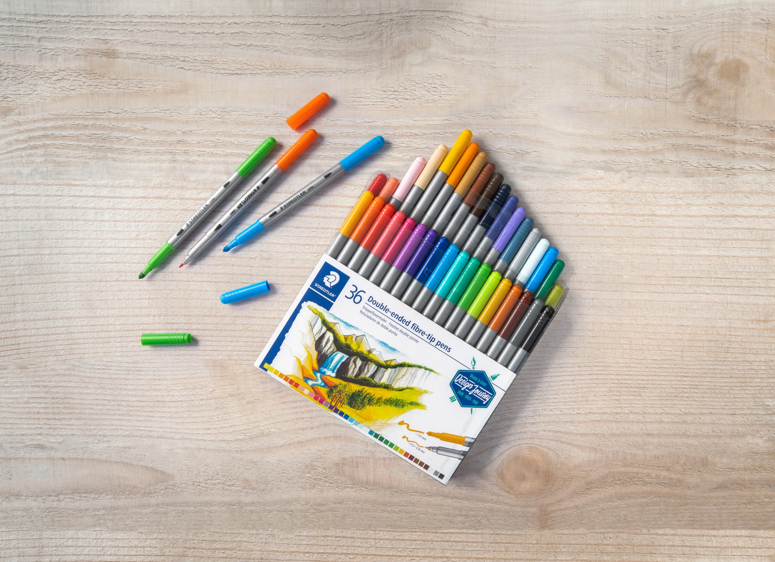 Etui de 36 feutres de coloriage double pointe Edition Design Journey - Image 5