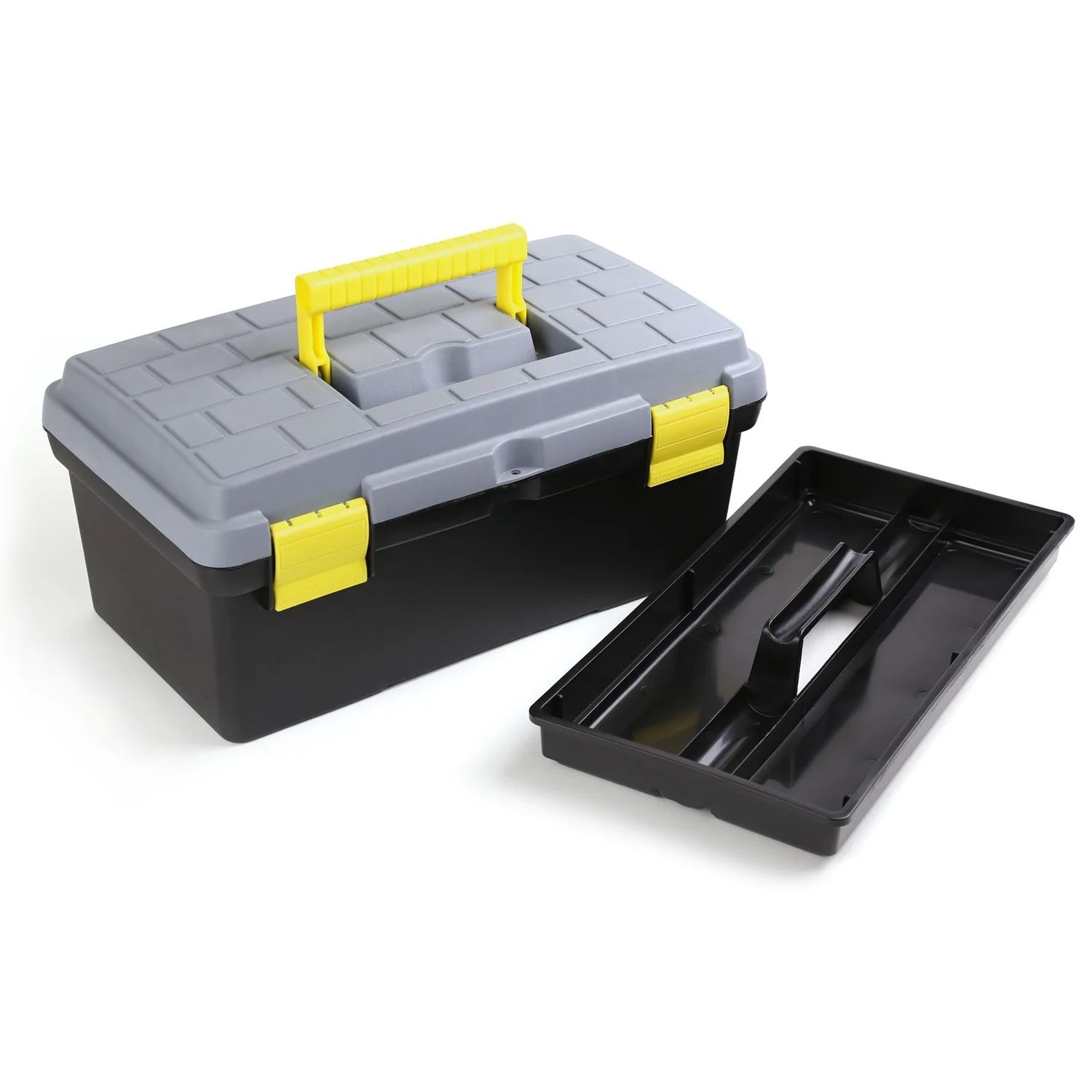Boîte de rangement grise 38x21x18cm