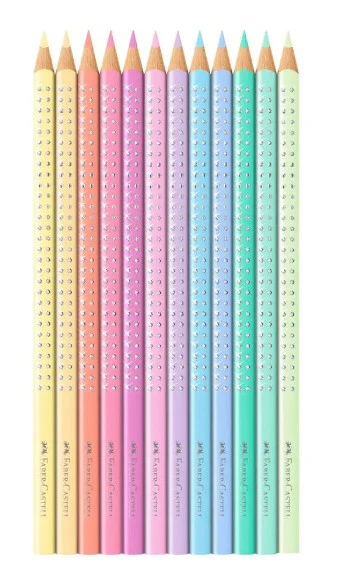 Boîte métal de 12 crayons couleurs pastel Sparkle - Image 2