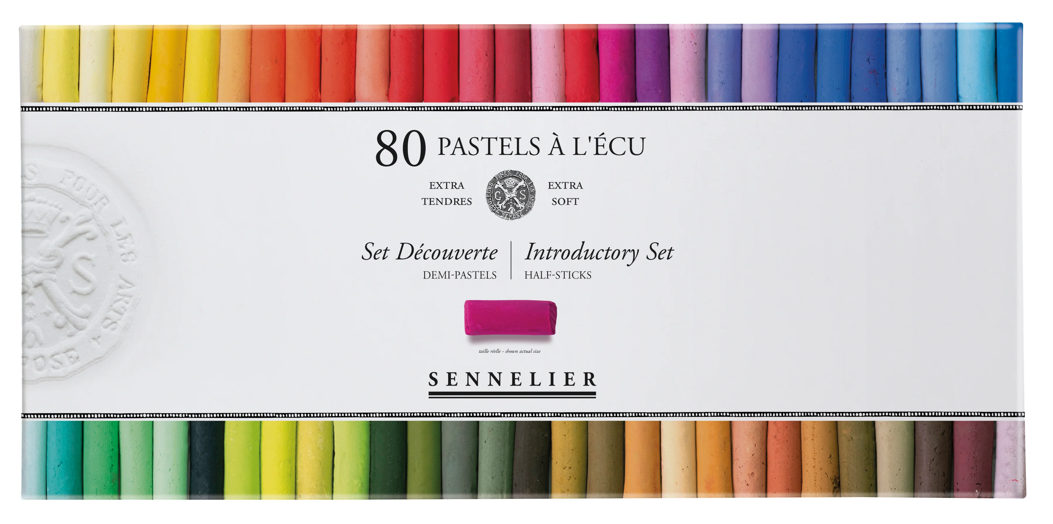Boite de 80 1/2 pastels à l'écu