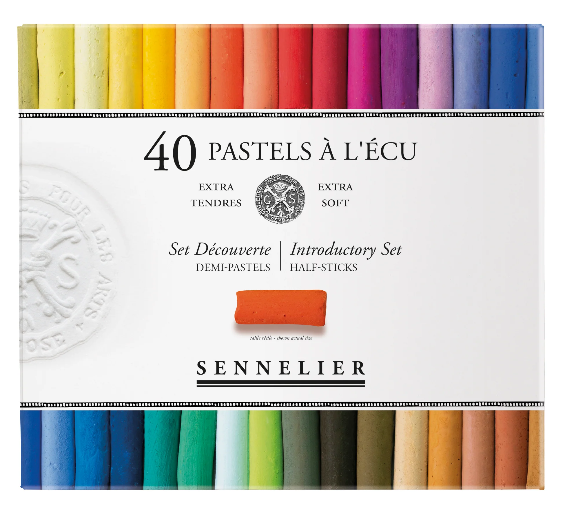 Boite de 40 1/2 pastels à l'Ecu