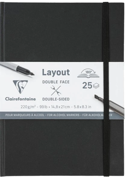 Carnet à plat Layout double-face - 220gr - 25 feuilles - Image 2