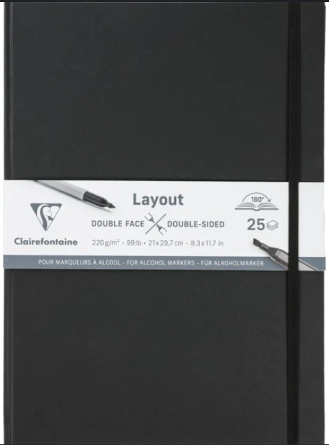 Carnet à plat Layout double-face - 220gr - 25 feuilles - Image 3