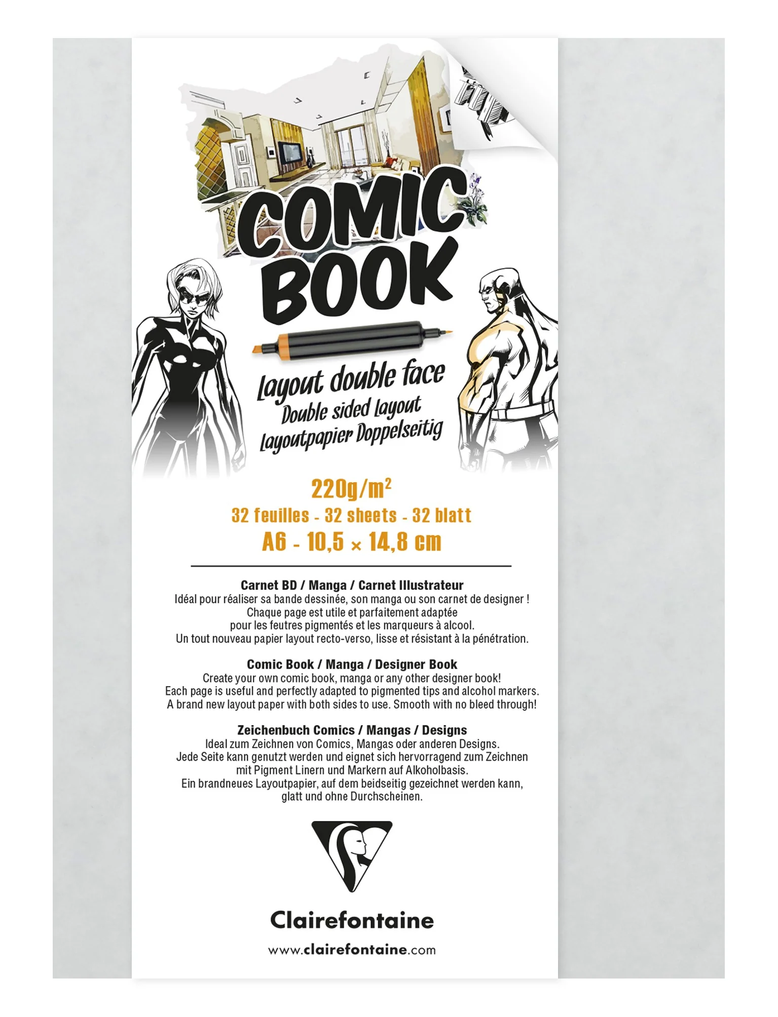 Carnet papier comic book 32 feuilles - Image 2