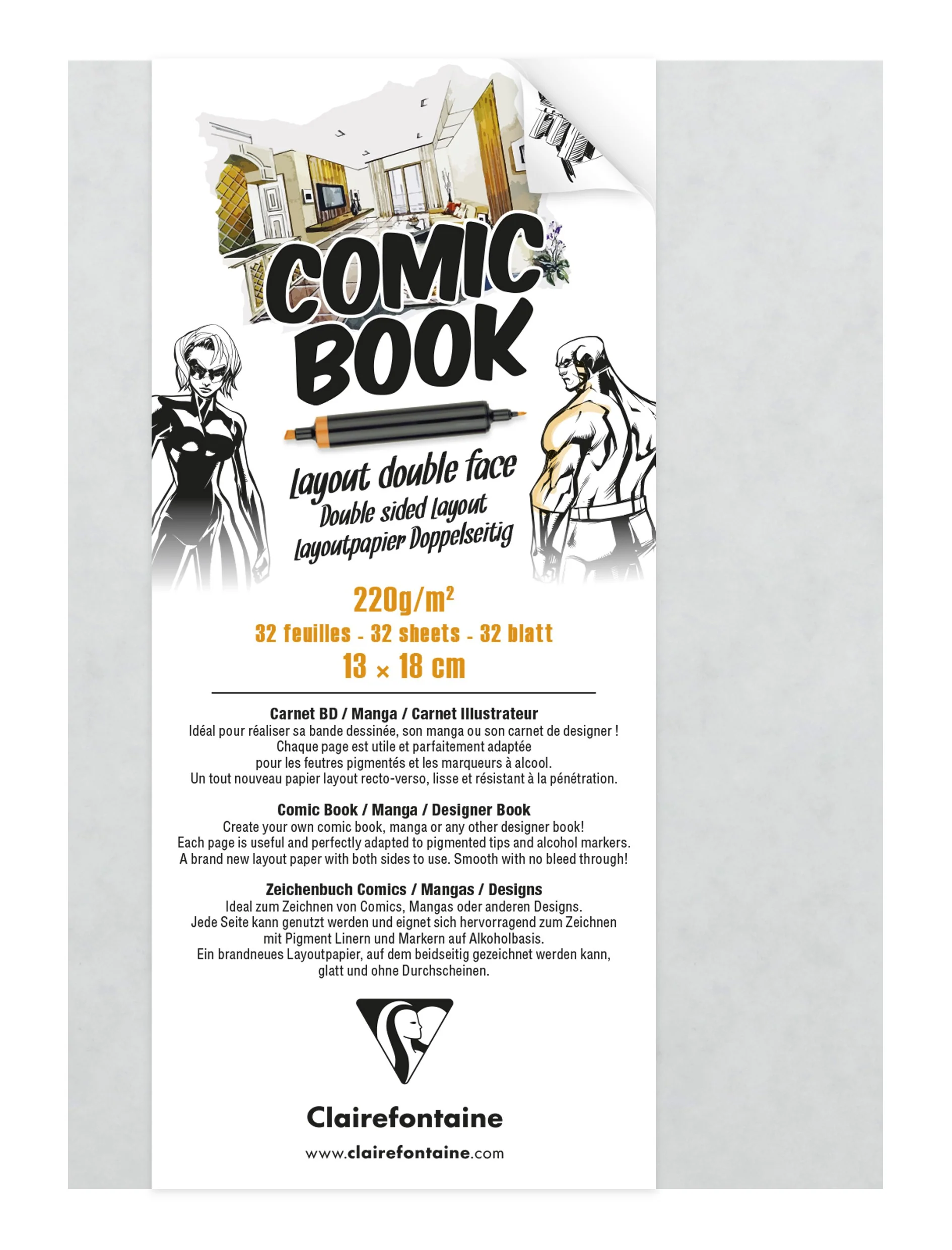 Carnet papier comic book 32 feuilles - Image 3