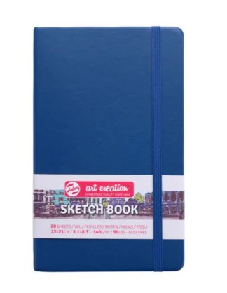 Carnet de croquis Bleu marine - Sketchbook 13 x 21 cm - 80 feuilles - 140gr