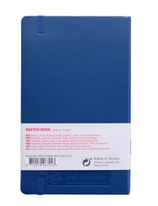 Carnet de croquis Bleu marine - Sketchbook 13 x 21 cm - 80 feuilles - 140gr - Image 2