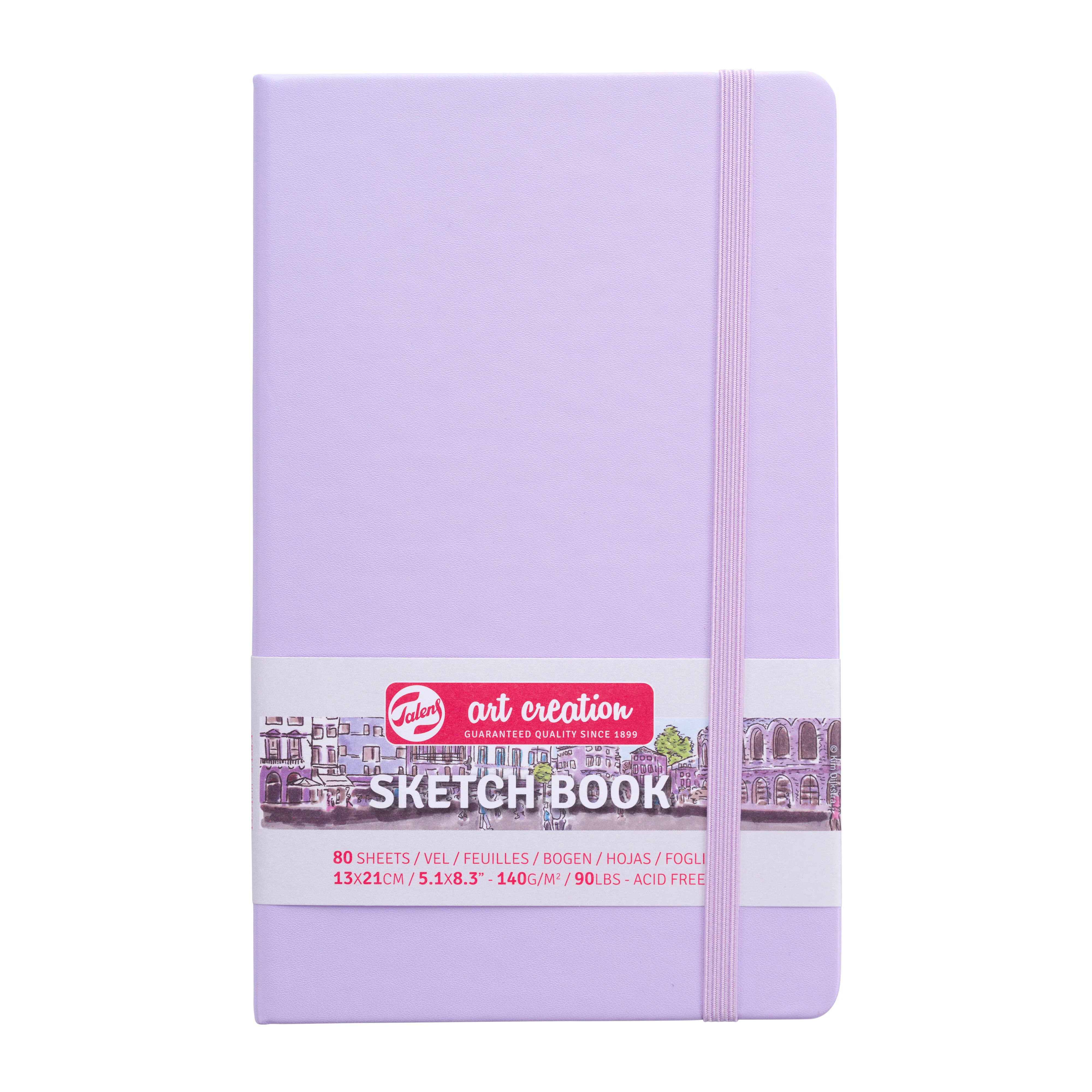 Carnet de croquis Violet pastel - Sketchbook 13 x 21 cm - 80 feuilles - 140gr
