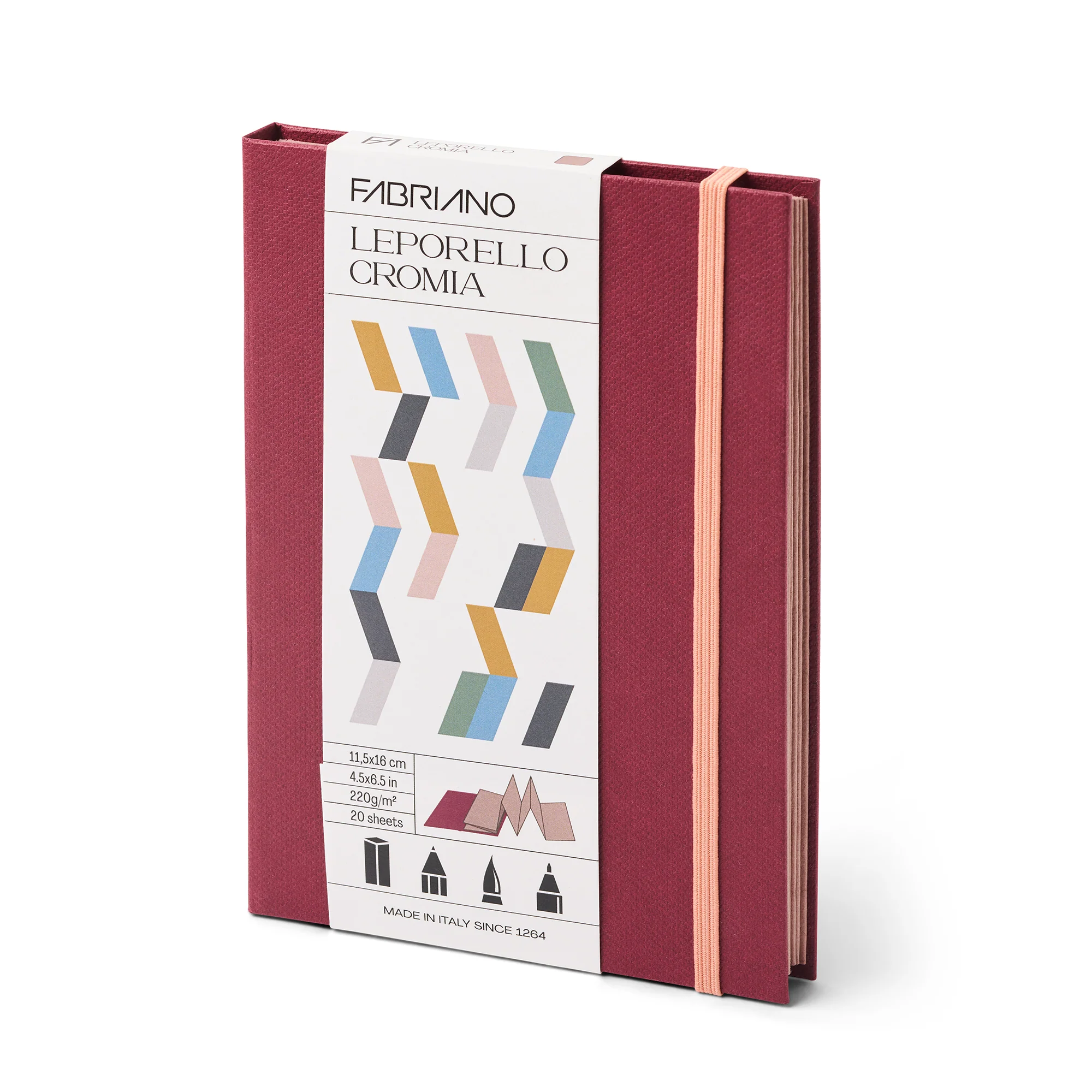 Carnet Leporello Cromia 11,5 x 16 cm - 220gr - 6 couleurs - Image 4