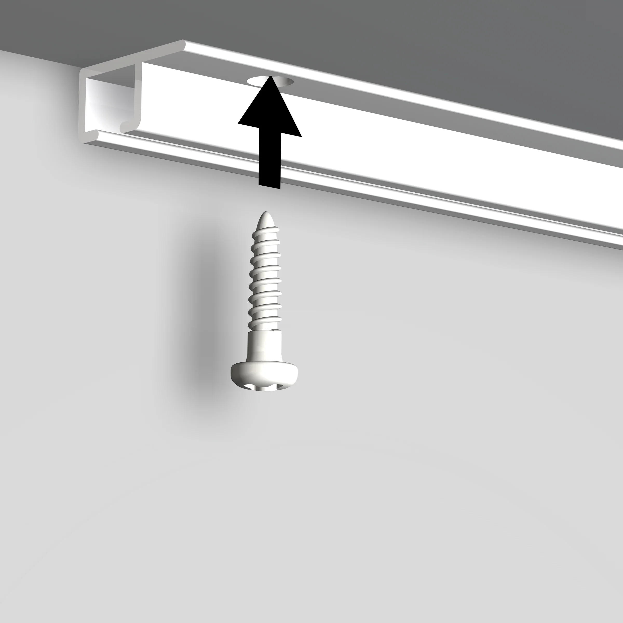 Cimaise 200cm Top Rail balnc d'Artiteq