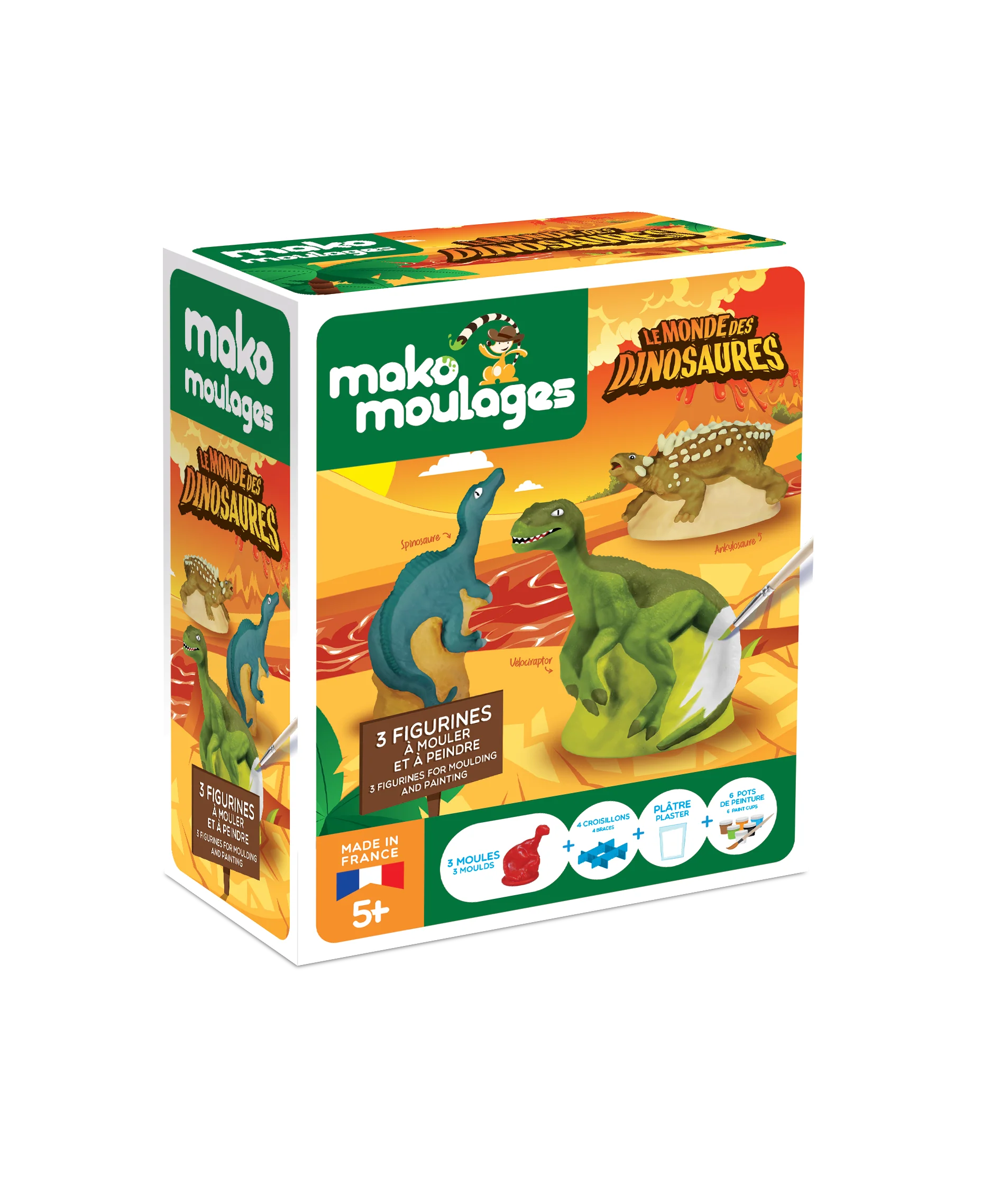 Coffret 3 moules Le Monde des Dinosaures