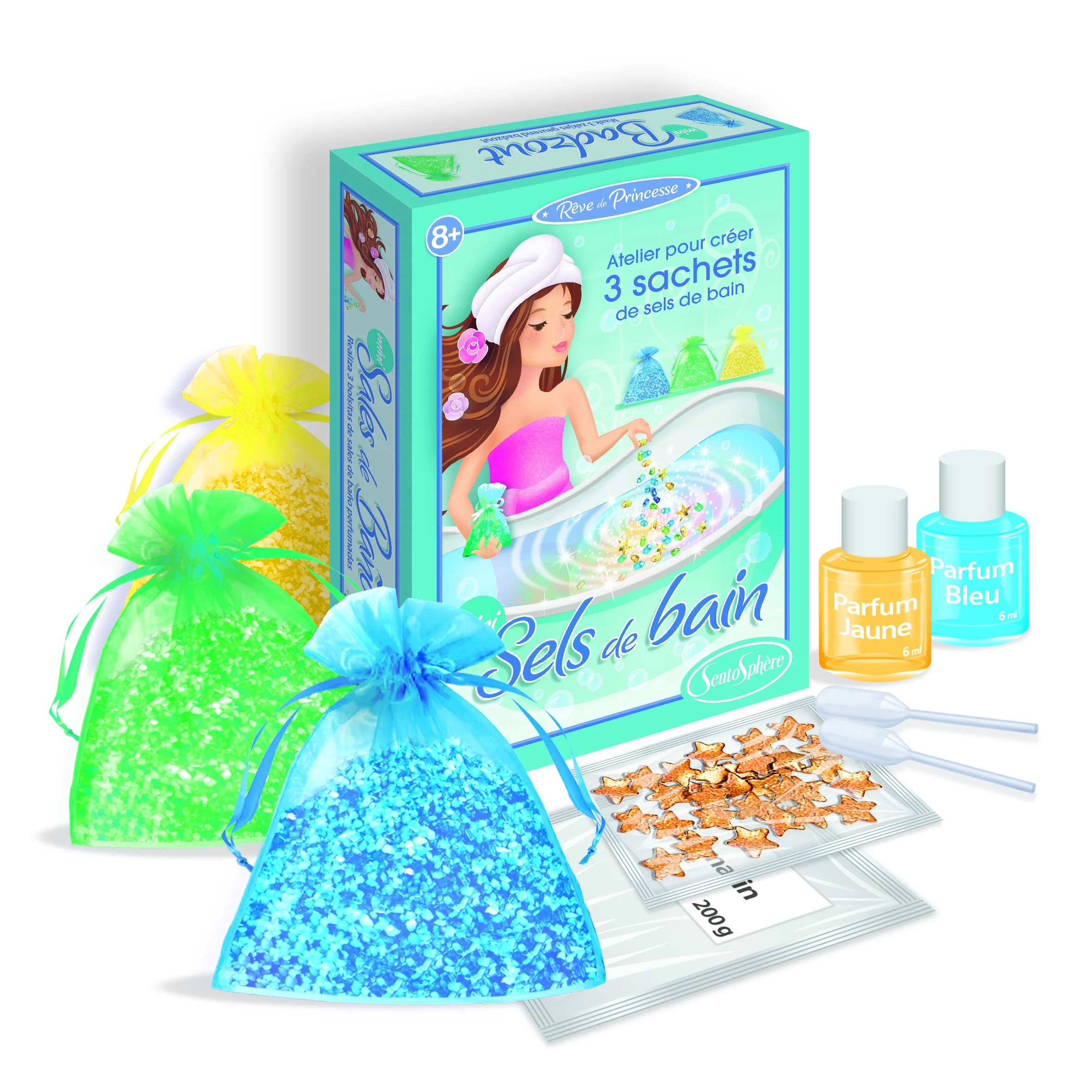Coffret créatif "Mon atelier du bain" : Mini sels de bain