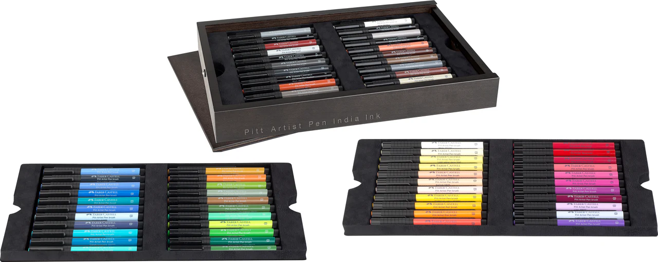 Coffret en bois de 66 feutres Pitt Artiste Pen - Image 2