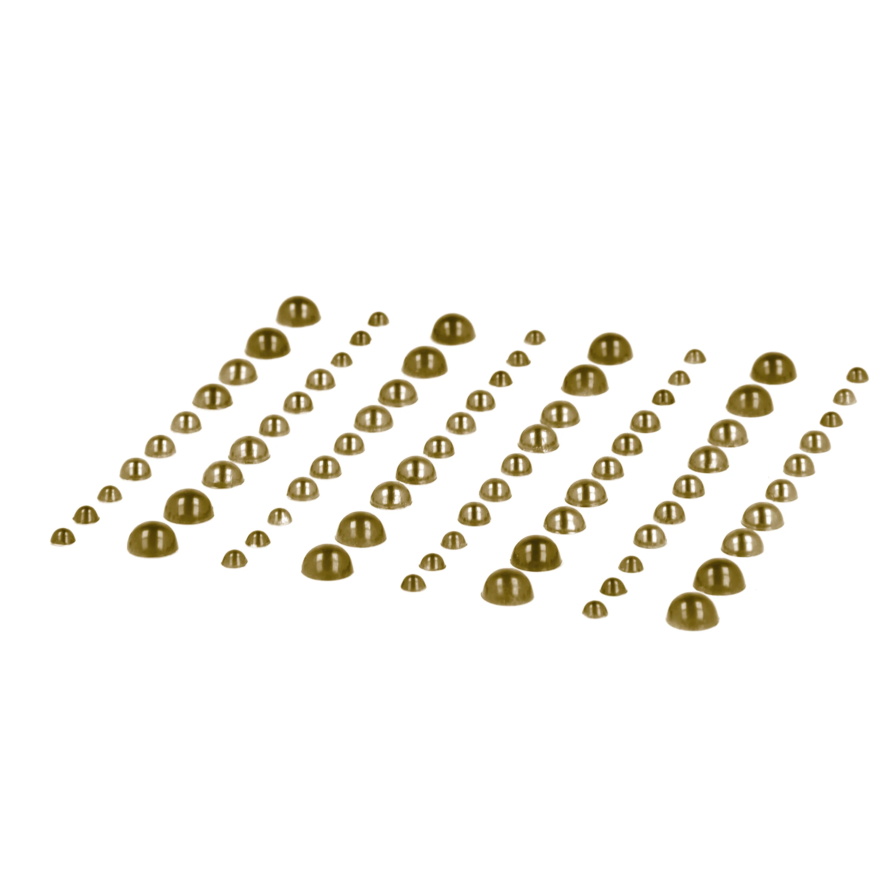 80 perles adhésives or diamètres assortis - Image 2