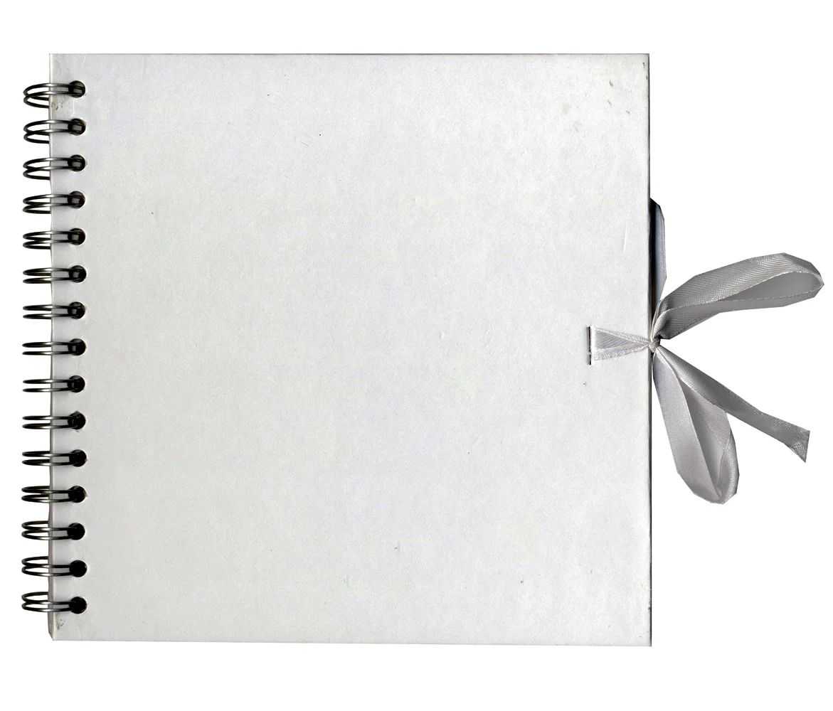 Album Kraft blanc spiralé recyclé-30x30 cm-40 feuilles-140gr