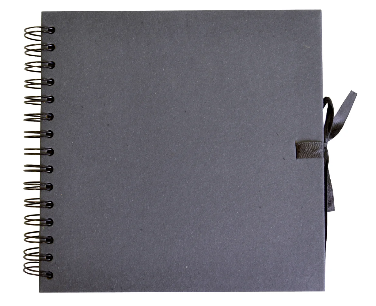 Album Kraft noir spiralé recyclé-30x30 cm-40 feuilles-140gr