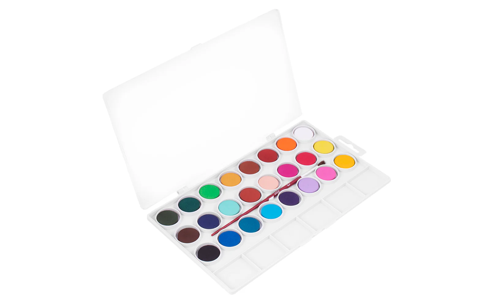 Boîte Aquarelle 24 pastilles 22 mm couleurs assorties + pinceau - Image 2